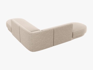 COLTAR MILEY, 5 LOCURI, 248 CM, BEJ 30, TAPITERIE CHENILLE, DESIGN DEOSEBIT - Img 2