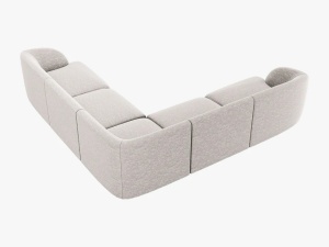 COLTAR MILEY, 5 LOCURI, GRI DESCHIS 06, TAPITERIE CHENILLE, DESIGN DEOSEBIT - Img 2