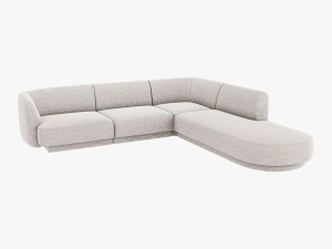 COLTAR MILEY DREAPTA, 6 LOCURI, 258 CM, GRI DESCHIS 06, TAPITERIE CHENILLE, DESIGN DEOSEBIT