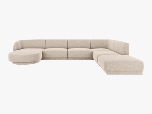 COLTAR MILEY DREAPTA, 6 LOCURI, 327 CM, BEJ 30, TAPITERIE CHENILLE, DESIGN DEOSEBIT