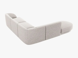 COLTAR MILEY STANGA, 6 LOCURI, 258 CM, GRI DESCHIS 06, TAPITERIE CHENILLE, DESIGN DEOSEBIT - Img 3