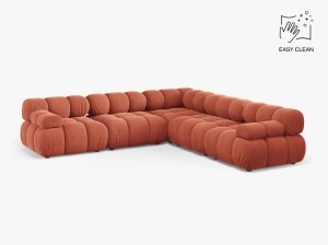 COLTAR MODULAR BELLIS, CORAI, CU TAPITERIE DIN CATIFEA VENUS, MICADONI
