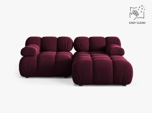 COLTAR MODULAR BELLIS, PE DREAPTA, VISINIU, CU TAPITERIE DIN CATIFEA VENUS, MICADONI