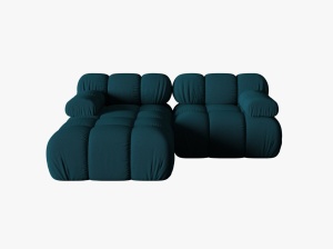 COLTAR MODULAR BELLIS, STANGA, 2 LOCURI, 191 CM, BLEUMARIN 87, TAPITERIE DIN CATIFEA 3D, DESIGN DEOSEBIT