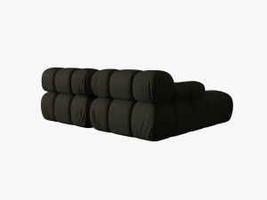 COLTAR MODULAR BELLIS, STANGA, 2 LOCURI, 191 CM, VERDE 77, TAPITERIE DIN CATIFEA 3D, DESIGN DEOSEBIT - Img 2