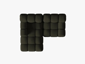 COLTAR MODULAR BELLIS, STANGA, 2 LOCURI, 191 CM, VERDE 77, TAPITERIE DIN CATIFEA 3D, DESIGN DEOSEBIT - Img 5
