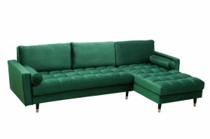 COLTAR SUPER CONFORTABIL 260CM, VELVET II, DIN LEMN SI CATIFEA VERDE SMARALD, ARTIM GROUP SELECTION - Img 7