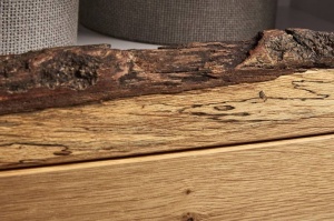 COMODA 120CM, WILD, COD 40065, DIN LEMN MASIV DE STEJAR SI MDF, STIL VINTAGE - Img 4