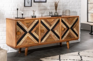 COMODA 160CM, LONG ISLAND, FURNIR DIN LEMN DE MANGO SI MDF, DESIGN RETRO, ARTIM GROUP SELECTION - Img 2