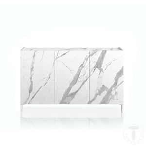 COMODA/BUFET 130CM, EDDY MARMURA, COD 4682, STIL MODERN, REALIZATA PANOURI LAMINATE, EFECT MARMURA - Img 2