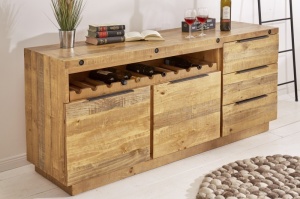 COMODA/ BUFET FINCA 150CM, COD 40457, LEMN MASIV DE PIN, DESIGN NATURAL