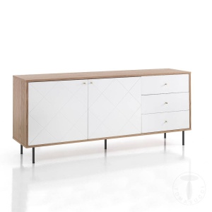 COMODA/BUFET LIVING 176CM, LITTLE DIAMOND, COD 3644, STIL MODERN, REALIZAT DIN MDF SI SUPORT DE METAL