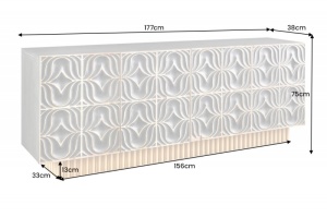 COMODA/BUFET LIVING, SAN MARCO 177CM, LEMN DE MANGO, MULTICOLOR/AURIU, ARTIM GROUP - Img 7