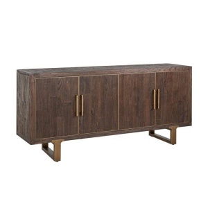COMODA CROMFORD MILL, 180 CM, MARO/AURIU ANTICHIZAT, DIN LEMN RECICLAT SI METAL, STIL INDUSTIAL, B2