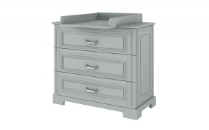 COMODA CU 3 SERTARE INES GRI DIN MDF STIL CLASIC BA - Img 4