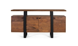 COMODA LIVING 175CM, NUC, DIN LEMN DE TRANDAFIR SI METAL, CU 4 USI, GINER Y COLOMER