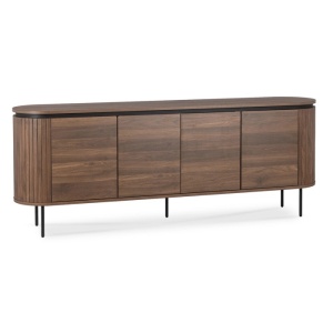 COMODA LIVING 200CM, ARTIM MEBLE, CU 4 USI, REALIZATA DIN MDF, CULOARE NUC, STIL MODERN - Img 8