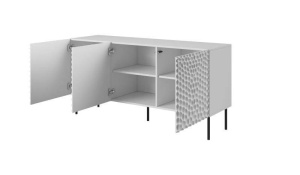 COMODA LIVING, CAMA-HOLE-KOM-152-BI/BI, 152CM, DIN PLACI LAMINATE SI MDF, DESIGN MODERN - Img 2