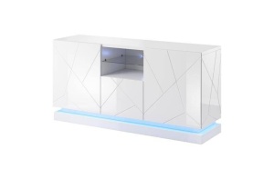 COMODA LIVING, CAMA-QIU-KOM-BI/BI 150CM, MDF LUCIOS, DIVERSE NUANTE, DESIGN MODERN - Img 6