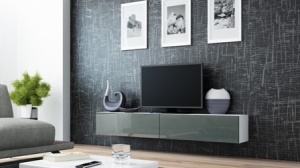 COMODA LIVING RTV VIGO 180 ALB/GRI DESIGN MODERN CM
