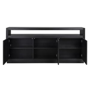 COMODA OAKURA, 190 CM, NEAGRA, DIN FURNIR DE STEJAR, RICHMOND INTERIORS - Img 3