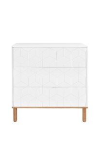 COMODA PENTRU CAMERA COPII TOTEME ALB MAT/STEJAR MAT STIL MODERN BA - Img 4