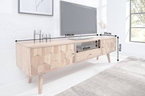 COMODA TV 140CM, DIN LEMN MASIV, MYSTIC, DESIGN VINTAGE, ARTIM GROUP SELECTION - Img 4