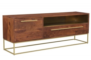 COMODA TV 165CM, STRAIGHT, COD 40292, DIN LEMN MASIV DE SALCAM STIL VINTAGE
