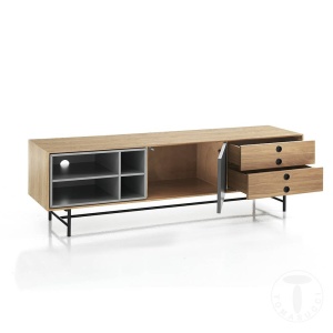 COMODA TV 170CM, CLEW, COD 4172, STIL MODERN, REALIZATA DIN MDF SI SUPORT DE METAL - Img 2
