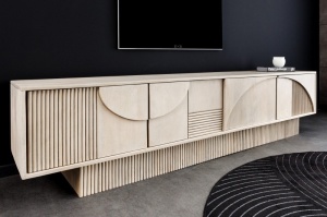 COMODA TV, ART DEKO 200CM, NATUR ANTICHIZAT, DIN LEMN DE MANGO, ARTIM GROUP COLLECTION