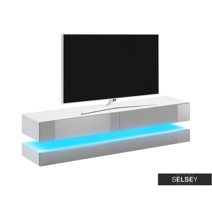 COMODA TV AVIATOR DE CULOARE GRI 140CM DESIGN MODERN - Img 4