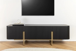 COMODA TV, GATSBY 160CM, LEMN DE MANGO, NEGRU/AURIU, ARTIM GROUP SELECTION