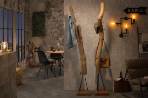 CUIER DECORATIV HEMMINGWAY , DIN LEMN MASIV DE TEC, STIL VINTAGE - Img 5