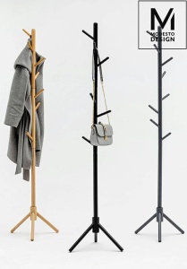 CUIER STICK NEGRU, DIN LEMN MASIV, STIL MODERN, B2