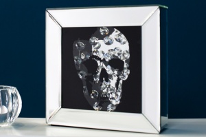 DECORATIUNE DIAMOND SKULL 20X20 DIN MDF SI OGLINDA 36773 STIL MODERN