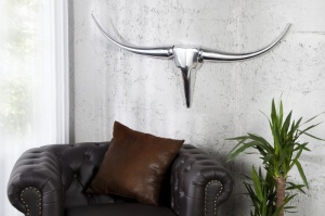 DECORATIUNE100CM, BULL 8913, ARGINTIE, STIL MODERN DECORATIV