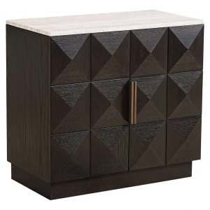 DULAP CLAREMONT, 85 CM, 7874, BEJ/MARO, DIN LEMN DE STEJAR SI MARMURA, RICHMOND INTERIORS