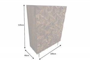 DULAP DIN LEMN, 3D, 140CM, DIN LEMN SI METAL, REALIZAT MANUAL, ARTIM GROUP SELECTION - Img 2