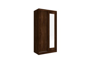 DULAP DORMITOR CU OGLINDA ALASKA 100 STEJAR CIOCOLATIU DESIGN MODERN PSK - Img 2