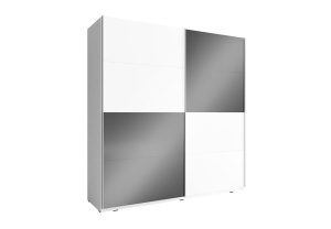 DULAP DORMITOR MIKA MULTI X 200 ALB/NEGRU DESIGN MODERN PSK