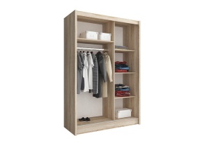 DULAP DORMITOR WIKI 130 ALB DESIGN MODERN PSK - Img 2