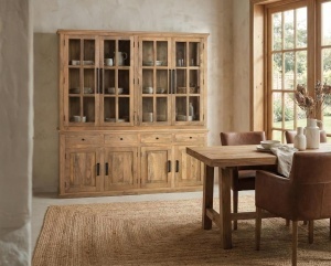 DULAP LIVING, 226CM, LEMN DE MANGO, CULORE NATUR, DESIGN RUSTIC, ARTIM GROUP SELECTION