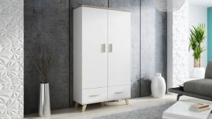 DULAP LOTTA 110 ALB/STEJAR SONOMA DESIGN SCANDINAV CM