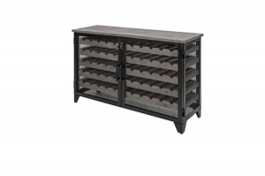 DULAP PENTRU STICLE, BODEGA 127CM, COD 40449, METAL SI LEMN PIN - Img 6
