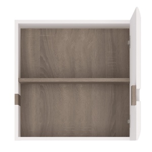 DULAP SUSPENDABIL LYNATET TYP 65, ALB EXTRA LUCIOS HG/STEJAR SONOMA INCHIS TRUFLU, DIN PAL LAMINAT SI MDF, STIL MODERN, TK - Img 3