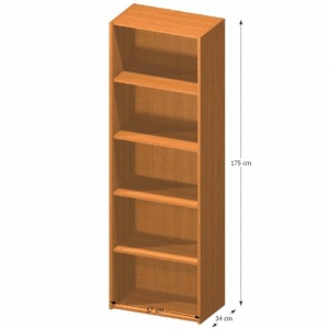 ETAJERA INALTA TEMPO ASISTENT NEW 001, CU RAFTURI, CIRES, DIN PAL MELAMINAT, STIL MODERN, TK - Img 2