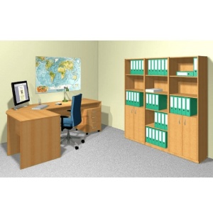 ETAJERA INALTA TEMPO ASISTENT NEW 001, CU RAFTURI, FAG, DIN DTD LAMINAT, STIL MODERN, TK - Img 3