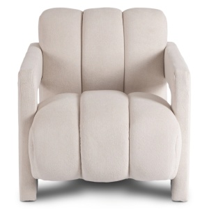 FOTOLIU, ARTIM MEBLE, REALIZAT DIN MATERIAL BOUCLE CREM SI METAL, STIL MODERN - Img 2
