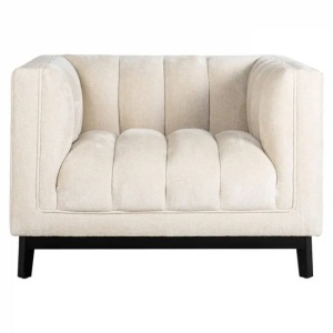 FOTOLIU CONFORTABIL BEAUDY, ALB/NEGRU, TAPITERIE CHENILLE SI PICIOARE DIN LEMN, STIL MODERN, RICHMOND INTERIORS
