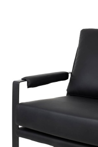 FOTOLIU CONFORTABIL CAPITAN, NEGRU, TAPITAT CU PIELE ECOLOGICA, STIL MODERN B2 - Img 5